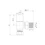 Elego Chrome Modern Manual Angled Radiator Valves (pair)