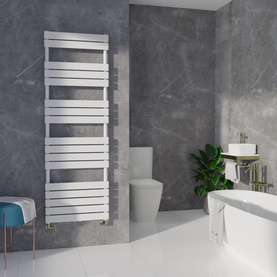 Elego Brushed Brass Modern Manual Corner Radiator Valves With Lockshield