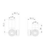 Elego Chrome Modern Manual Corner Radiator Valves With Lockshield