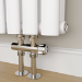 Elego Chrome Modern Manual H Block Radiator Valves 