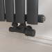 Elego Anthracite Gray Modern Manual H Block Angled Radiator Valves (pair)