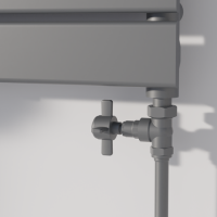 Maesta Anthracite Gray Traditional Manual Straight Radiator Valves (pair)