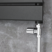 Elego Chrome Modern Manual Straight Radiator Valves (pair)