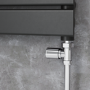 Elego Chrome Modern Manual Straight Radiator Valves (pair)