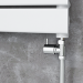 Elego Chrome Modern Manual Straight Radiator Valves (pair)