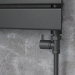 Elego Matte Black Modern Manual Straight Radiator Valves (pair)