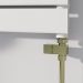 Elego Brushed Brass Modern Manual Straight Radiator Valves (pair)