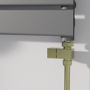 Elego Brushed Brass Modern Manual Straight Radiator Valves (pair)
