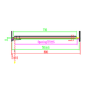 800mm Ribbed / Fluted Glass Left Hand Hinged Door Shower Enclosure 8mm Glass - Matira