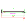 800mm Ribbed / Fluted Glass Right Hand Hinged Door Shower Enclosure 8mm Glass - Matira