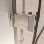 800mm Ribbed / Fluted Glass Right Hand Hinged Door Shower Enclosure 8mm Glass - Matira