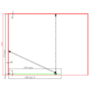 1200mm Brushed Brass Ribbed / Fluted Glass Shower Screen for Wet Room & Walk In Shower - Matira