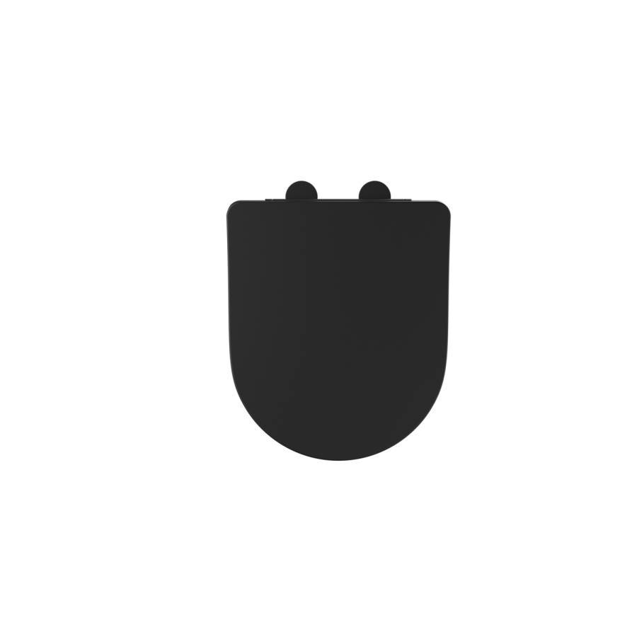 Matt Black Round Soft Close Toilet Seat with Quick Release - Legend