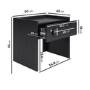 Wide Black 1 Drawer Bedside Table - Margot 
