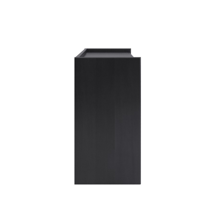 Wide Black 6 Drawer Chest of Drawers - Margot