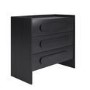 Wide Black 3 Drawer Chest of Drawers - Margot 
