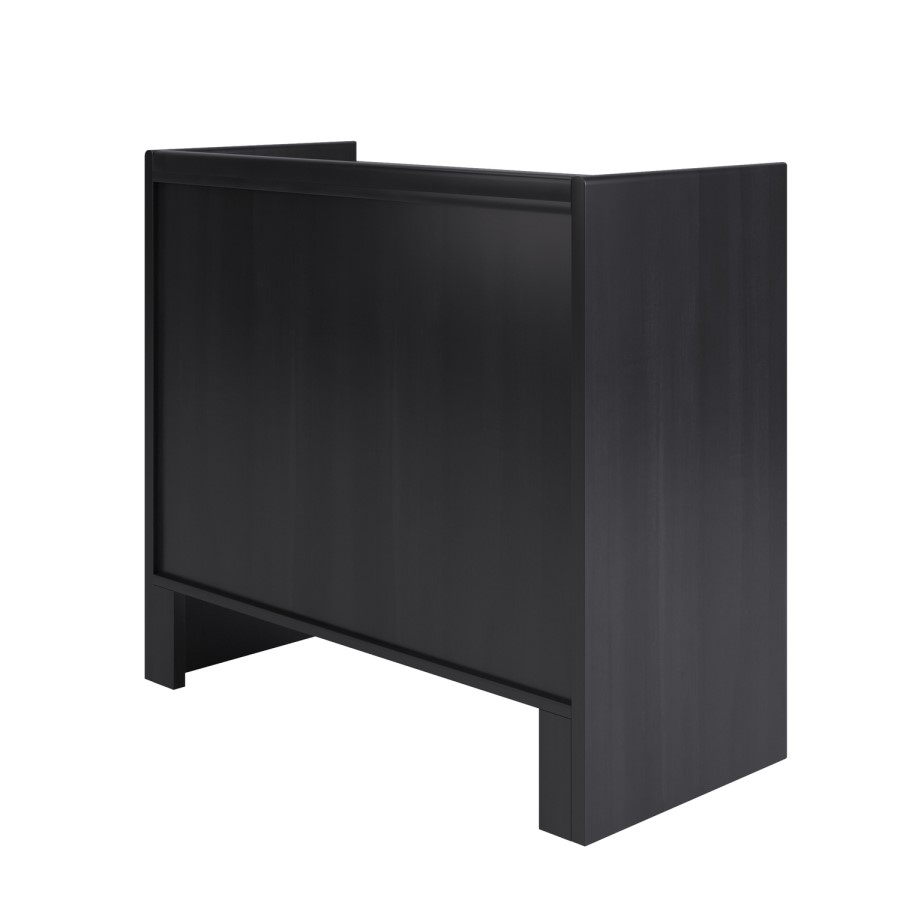 Wide Black 3 Drawer Chest of Drawers - Margot 