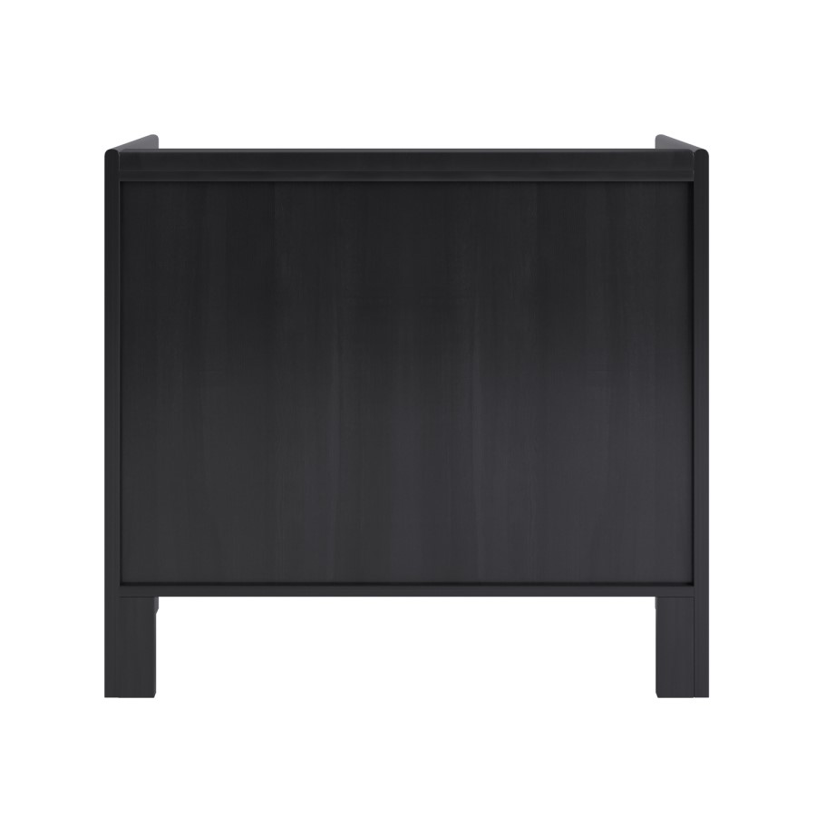Wide Black 3 Drawer Chest of Drawers - Margot 