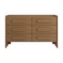 Wide Dark Wood 6 Drawer Chest of Drawers - Margot