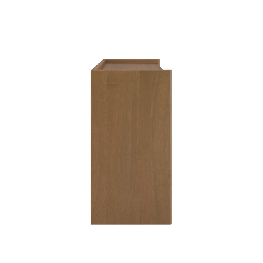 Wide Dark Wood 6 Drawer Chest of Drawers - Margot