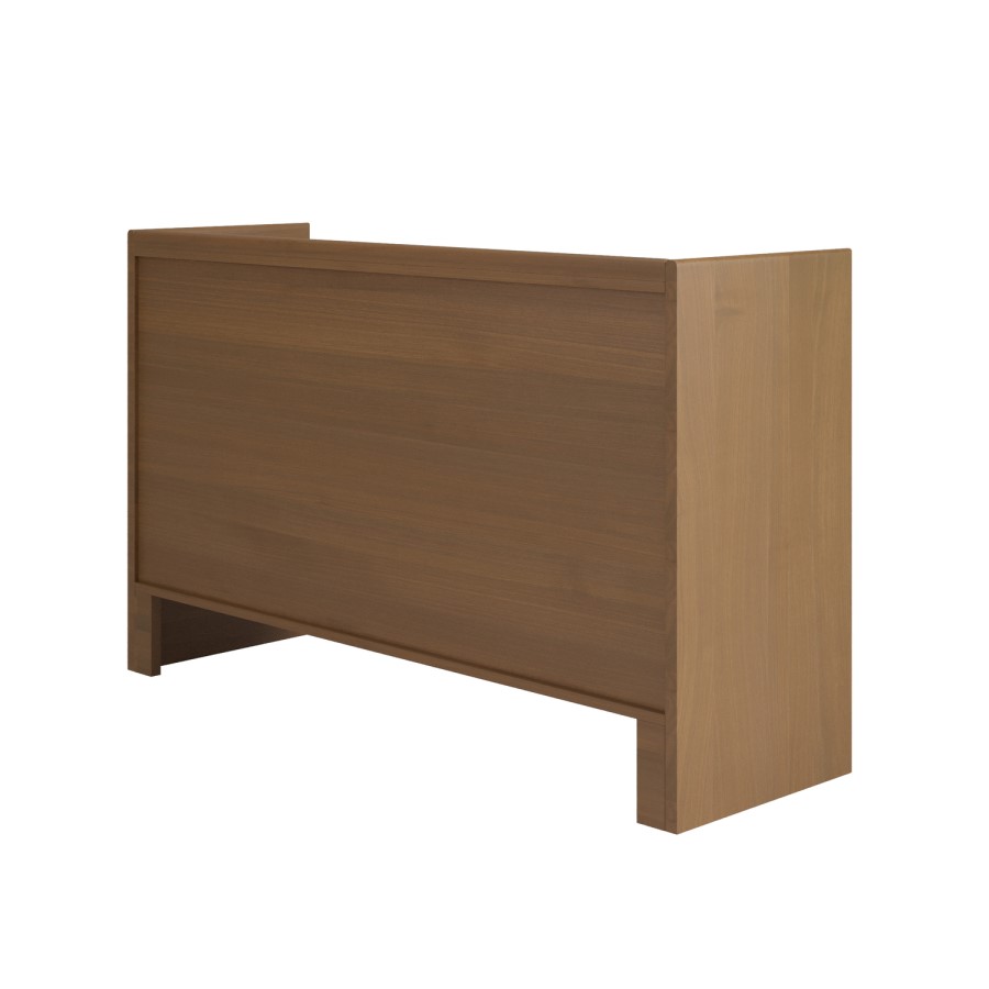 Wide Dark Wood 6 Drawer Chest of Drawers - Margot