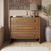 Wide Wooden 3 Drawer Chest of Drawers - Margot