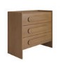 Wide Wooden 3 Drawer Chest of Drawers - Margot