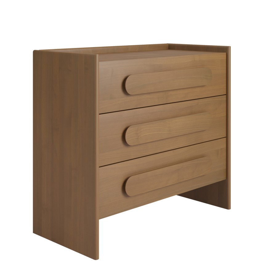 Wide Wooden 3 Drawer Chest of Drawers - Margot