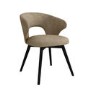 Set of 2 Beige Faux Leather Swivel Dining Chairs - Mila