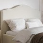 Beige Upholstered King Size Side-Lift Ottoman Storage Bed with Legs - Marie