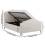 Beige Upholstered Small Double Side-Lift Ottoman Storage Bed with Legs - Marie