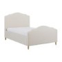 Beige Upholstered Small Double Side-Lift Ottoman Storage Bed with Legs - Marie