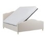 Beige Upholstered Super King Side-Lift Ottoman Storage Bed with Legs - Marie