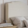 Beige Upholstered Single Side-Lift Ottoman Storage Bed with Legs - Marie