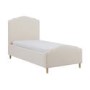 Beige Upholstered Single Side-Lift Ottoman Storage Bed with Legs - Marie