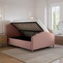 Pink Upholstered Double Side-Lift Ottoman Storage Bed with Legs - Marie