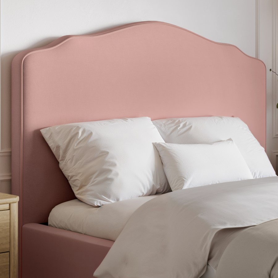 Pink Upholstered Double Side-Lift Ottoman Storage Bed with Legs - Marie
