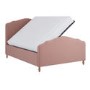 Pink Upholstered Double Side-Lift Ottoman Storage Bed with Legs - Marie