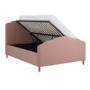 Pink Upholstered Double Side-Lift Ottoman Storage Bed with Legs - Marie