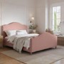 Pink Upholstered King Size Side-Lift Ottoman Storage Bed with Legs - Marie