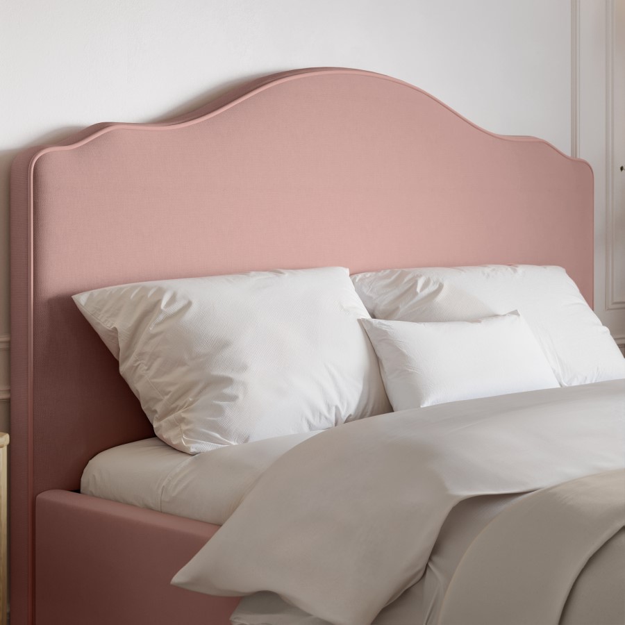 Pink Upholstered King Size Side-Lift Ottoman Storage Bed with Legs - Marie