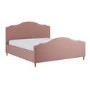Pink Upholstered Super King Side-Lift Ottoman Storage Bed with Legs - Marie