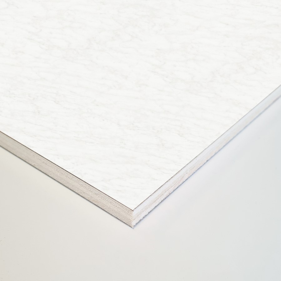 585mm PLY  Tongue & Groove Carrara Marble - Wetwall