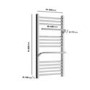Chrome Towel Radiator 800 x 500mm - Nazco