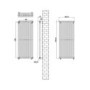 Beige Vertical Double Panel Radiator 1200 x 500mm - Nevada
