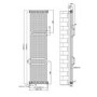 Vertical White Column Radiator with Towel Bars 1800 x 460mm - Nevis
