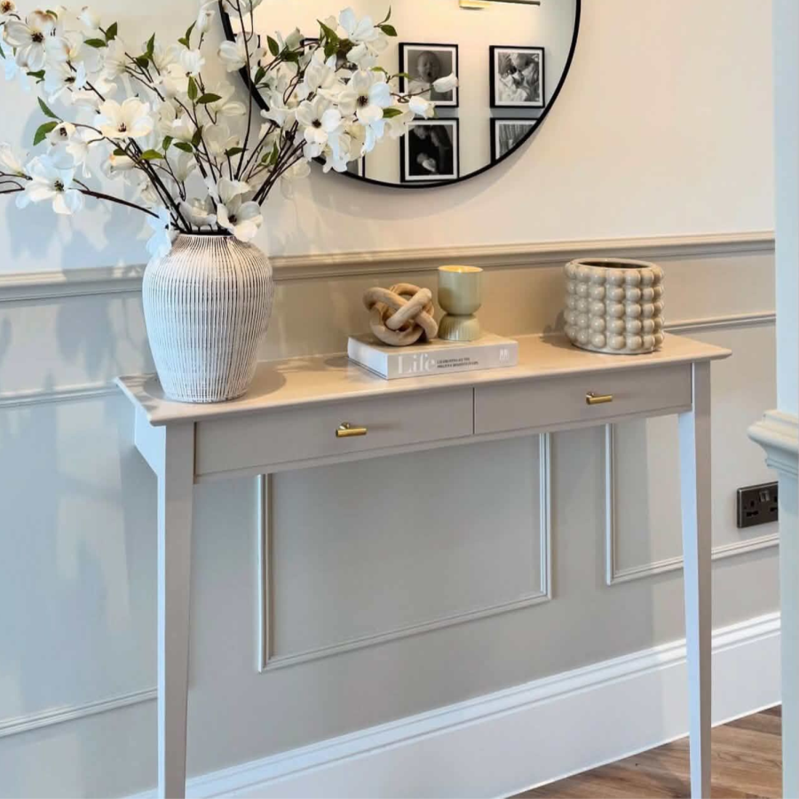 Small & Narrow Taupe Console Table - 115cm - Noa