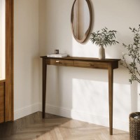 Small & Narrow Walnut Console Table  - 115cm - Noa