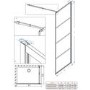 800mm Black Grid Frame Shower Screen for Wet Room & Walk In Shower - Nova