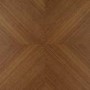 Walnut Mid-Century 2-Drawer Bedside Table with Parquet Finish - Nikita